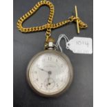 A heavy metal gents pocket watch “American” with seconds dial W/O