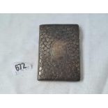 A good Victorian card case engraved with leaf motifs – Birmingham probably 1882 by L&T