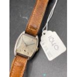 A Vintage gents silver wrist watch W/O