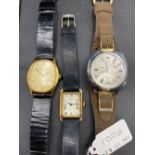 Three gents assorted wrist watches