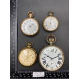 A goliath pocket watch and three gents pocket watches