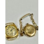 Vintage yellow metal gents and ladies watches