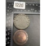 1797 2d stamped initials and penny