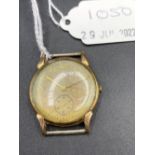 A gent HIRCO wrist watch 9ct with seconds dial