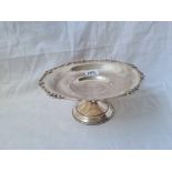 A pedestal dish on spreading base, cast rim, 8" diameter, Birmingham 1825, 209g