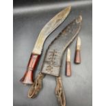 Gurkha Kurkri Knife – 3 Blades in Scabbard
