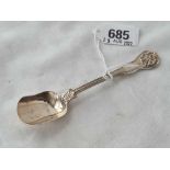 A Victorian husk pattern sugar spoon, probably London 1860 by HL