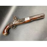 Antique Flint Lock Pistol by W Bond ? With Walnut Stock