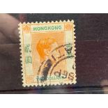 HONG KONG SG157 (1938). $2 red orange and green. Fine used. Cat £45