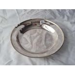 A good Portuguese circular Arms dish with raised rim and crest, 13"diameter by CGS, 925g