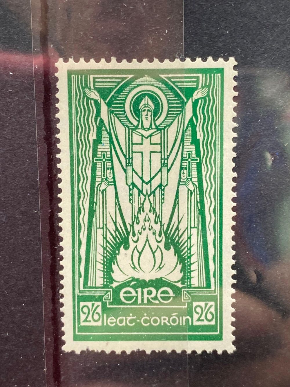 IRELAND SG102 (1937). St Patrick 2sh6d. Mint. Some rough perfs bottom edge. Cat £160