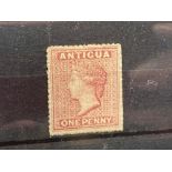 ANTIGUA SG6 (1864). 1d dull rose good mint/minor gum imperfections. Cat £120