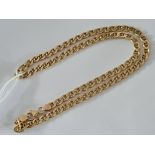 A HEAVY LINK NECK CHAIN 9CT 19 INCH 26.5 GMS