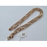 A FIGARO LINK NECK CHAIN 9CT 20 INCHES 10.9 GMS