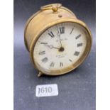 A Great Western Railway circular brass case clock from Kay & Co Paris, 4” diameter – the owner’s