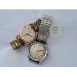 A gents Allenby wrist watch with date aperture together with gents wrist watch by Uno with seconds