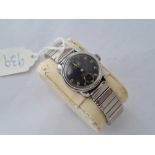 A vintage black faced watch by Pierce water proof, fab Swiss