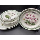 Four Portmeirion dinner plates, four side plates an two oval dishes, 12" diameter