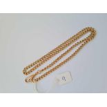 A GOOD ROSE GOLD ALBERT CHAIN 9CT 20 INCH 24.8 GMS