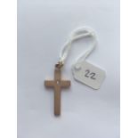 A VICTORIAN PENDANT CROSS SET WITH A DIAMOND B HAM 1897 15CT GOLD