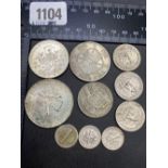 Foreign silver coins 96 g.