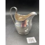 A George III Exeter cream jug with bright cut band, 4" high, circa 1805 by FP, 96g