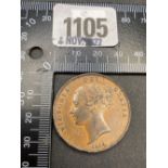 1854 penny better grade