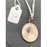 Antique 1907 9ct glass photo locket