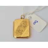 A back and front fancy locket 9ct 5.7 gms