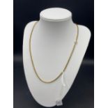 A woven 9ct rope neck chain 8.2g