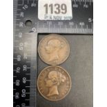 Halfpennies 1853 and 1856