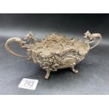 A Continental (800 standard) heavy bowl with dragon handles, 8" wide, 231g