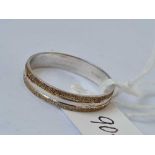 A white gold band ring 9ct size S 2.1 gms
