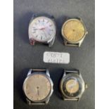Four vintage gents wrist watches