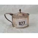 An oval mustard pot with B.G.L, Birmingham 1904