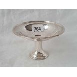 Pedestal sweet dish with beaded rims, 4.5" diameter, Birmingham, 76g