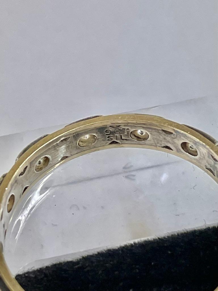 9ct gold and silver eternity ring - Bild 2 aus 2