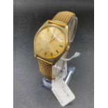 A gents OMEGA GENEVE wrist watch with flex strap with seconds sweep