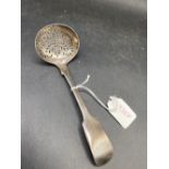 Victorian Fiddle pattern Sifter Spoon. London 1846, by DC