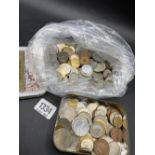 Bag of coins in old dags