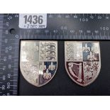 Two silver shields 96 g.