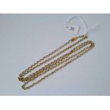 A BELCHER LINK NECK CHAIN 9CT 30 INCH 12.GMS