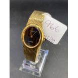 A INGERSOLL rolled gold wrist watch with cats eye face