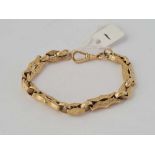 A FANCY GOLD BRACELET 9CT 19.4 GMS