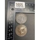 Two earle Victorian pennies 1853/4