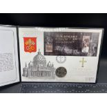 Silver coin fdc Pope of Benedict visit to UK sept 2010