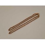 Victorian fancy 9ct chain with barrel clasp, length 16.5 inches