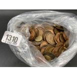 Bag of coins in old dags