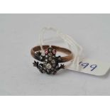 A antique ring with rose diamonds frog design size O