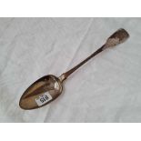 A George III fiddle pattern basting spoon, London 1820 by HH, 130g